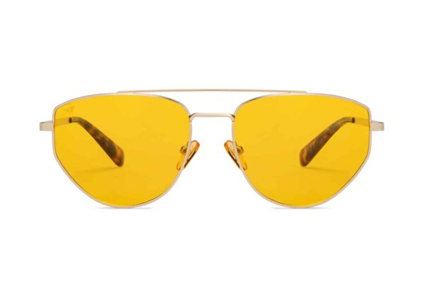 Gold Full Rim Aviator Sunglasses